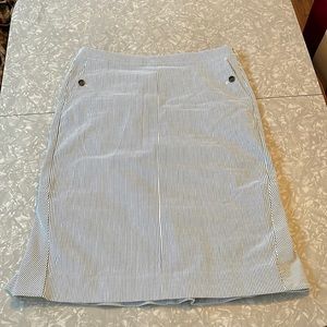 J. Crew Seersucker Flared Pencil Skirt